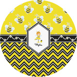 Buzzing Bee Multipurpose Round Labels - 1" (Personalized)