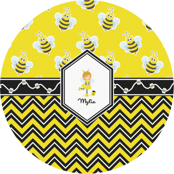 Custom Buzzing Bee Multipurpose Round Labels - 1" (Personalized)