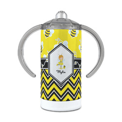 Buzzing Bee 12 oz Stainless Steel Sippy Cup (Personalized)