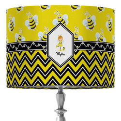 Buzzing Bee 16" Drum Lamp Shade - Fabric (Personalized)