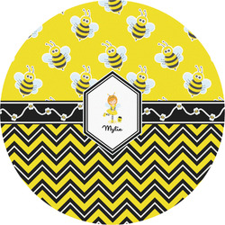 Buzzing Bee Multipurpose Round Labels - 2" (Personalized)