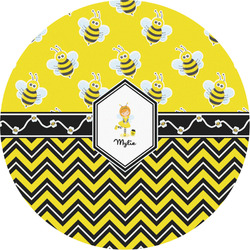 Buzzing Bee Multipurpose Round Labels - Custom Sized (Personalized)