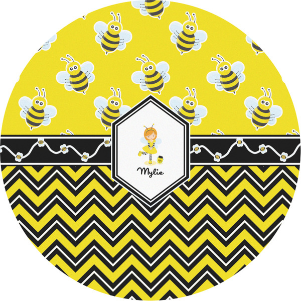 Custom Buzzing Bee Multipurpose Round Labels - 3" (Personalized)