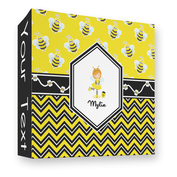 Custom Buzzing Bee 3 Ring Binder - Full Wrap - 3" (Personalized)