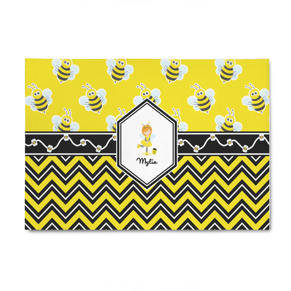 Custom Buzzing Bee 4' x 6' Patio Rug (Personalized)