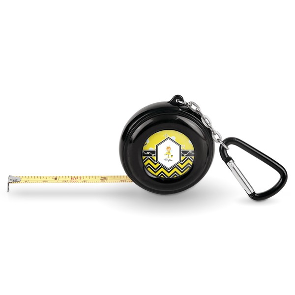 Custom Buzzing Bee Pocket Tape Measure - 6 Ft w/ Carabiner Clip (Personalized)