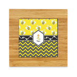 Buzzing Bee Bamboo Trivet with Ceramic Tile Insert (Personalized)