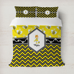Buzzing Bee Duvet Cover Set - Full / Queen (Personalized)
