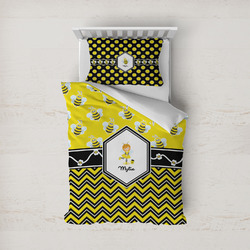 Buzzing Bee Duvet Cover Set - Twin (Personalized)
