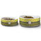 Buzzing Bee Ceramic Dog Bowls - Size Comparison