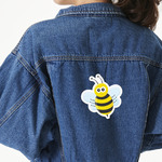 Buzzing Bee Twill Iron On Patch - Custom Shape - X-Large - Set of 4