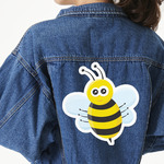 Buzzing Bee Twill Iron On Patch - Custom Shape - 3XL