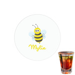 Buzzing Bee Printed Drink Topper - 1.5" (Personalized)
