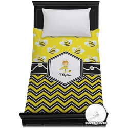 Buzzing Bee Duvet Cover - Twin (Personalized)