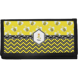 Buzzing Bee Canvas Checkbook Cover (Personalized)