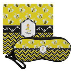 Buzzing Bee Eyeglass Case & Cloth (Personalized)