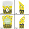 Buzzing Bee French Fry Favor Box - Front & Back View