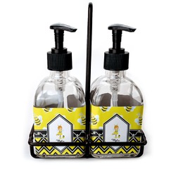 Buzzing Bee Glass Soap & Lotion Bottle Set (Personalized)