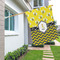 Buzzing Bee House Flags - Single Sided - LIFESTYLE