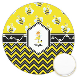 Buzzing Bee Printed Cookie Topper - 3.25" (Personalized)