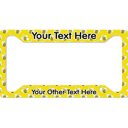 Buzzing Bee License Plate Frame - Style A (Personalized)