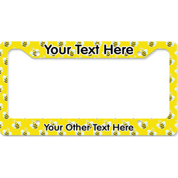 Buzzing Bee License Plate Frame - Style B (Personalized)