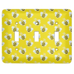 Buzzing Bee Light Switch Cover (3 Toggle Plate)