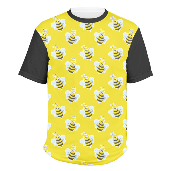 Custom Buzzing Bee Men's Crew T-Shirt - Small