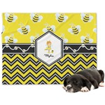 Buzzing Bee Dog Blanket - Large (Personalized)