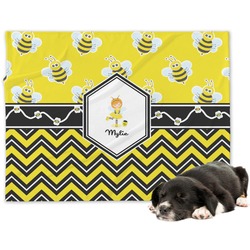 Buzzing Bee Dog Blanket - Large (Personalized)