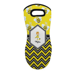 Buzzing Bee Neoprene Oven Mitt - Single w/ Name or Text