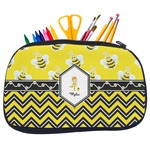 Buzzing Bee Neoprene Pencil Case - Medium w/ Name or Text