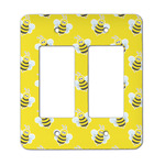 Buzzing Bee Rocker Style Light Switch Cover - Two Switch