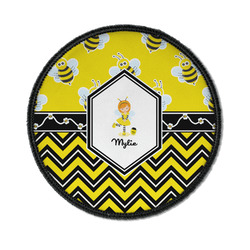 Buzzing Bee Iron On Round Patch w/ Name or Text
