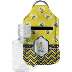 Buzzing Bee Hand Sanitizer & Keychain Holder - Small (Personalized)