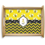 Buzzing Bee Natural Wooden Tray - Large (Personalized)