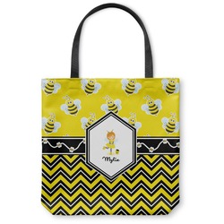 Buzzing Bee Canvas Tote Bag - Large - 18"x18" (Personalized)