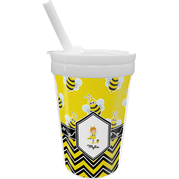 Custom Buzzing Bee Sippy Cup with Straw (Personalized)