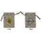 Buzzing Bee Small Burlap Gift Bag - Front and Back