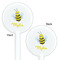 Buzzing Bee White Plastic 5.5" Stir Stick - Double Sided - Round - Front & Back