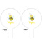 Buzzing Bee White Plastic 6" Food Pick - Round - Double Sided - Front & Back