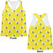 Buzzing Bee Womens Racerback Tank Tops - Medium - Front and Back
