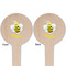 Buzzing Bee Wooden 4" Food Pick - Round - Double Sided - Front & Back