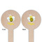 Buzzing Bee Wooden 6" Food Pick - Round - Double Sided - Front & Back