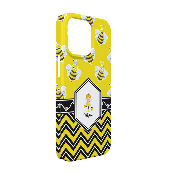 Custom Buzzing Bee iPhone Case - Plastic - iPhone 13 Pro (Personalized)