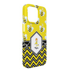 Buzzing Bee iPhone Case - Plastic - iPhone 13 Pro Max (Personalized)