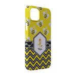 Buzzing Bee iPhone Case - Plastic - iPhone 14 (Personalized)