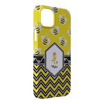 Buzzing Bee iPhone Case - Plastic - iPhone 14 Plus (Personalized)