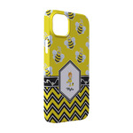 Buzzing Bee iPhone Case - Plastic - iPhone 14 Pro (Personalized)
