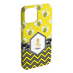 Buzzing Bee iPhone Case - Plastic - iPhone 15 Plus (Personalized)